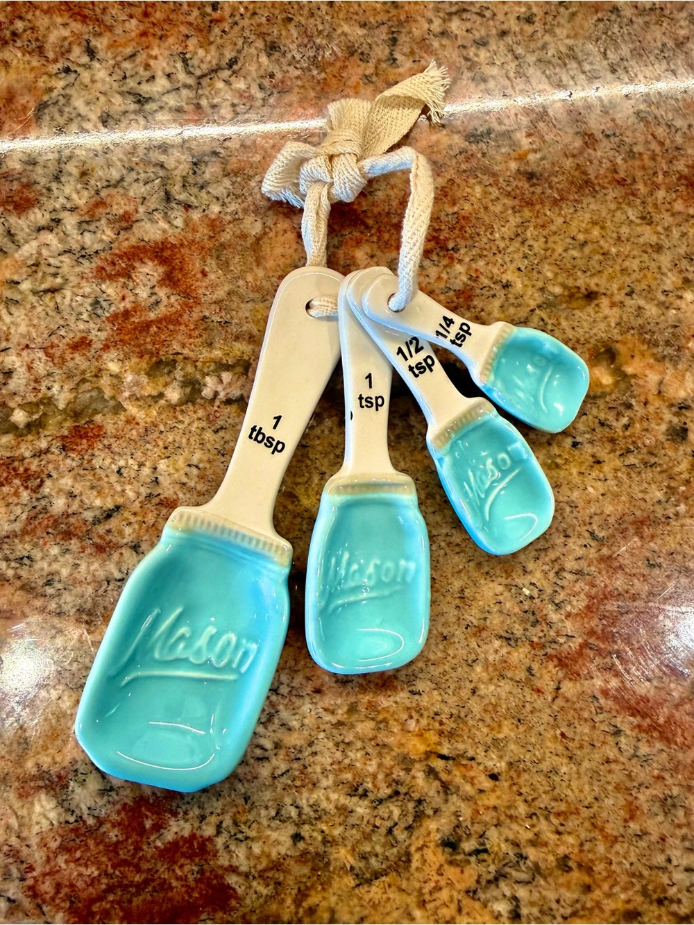 Turquoise Mason Jar Measuring Spoons